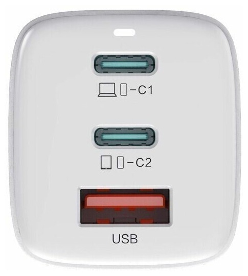 Сетевое зарядное устройство Wiwu GaN charger EU Standard GTC-6521 White