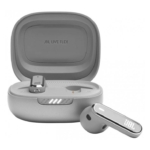 JBL Live Flex True Wireless Noise Cancelling Earbuds Silver
